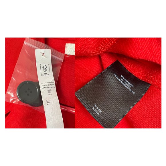 Robbi & Nikki Cropped Lea Coat Style Jacket Bright Red Size S - Picture 6 of 6